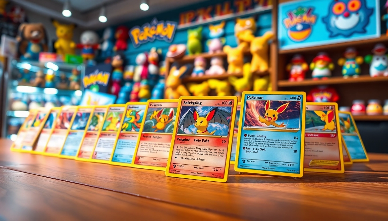 Explore Pokémon cards India with a vibrant display of collectible cards featuring popular characters.